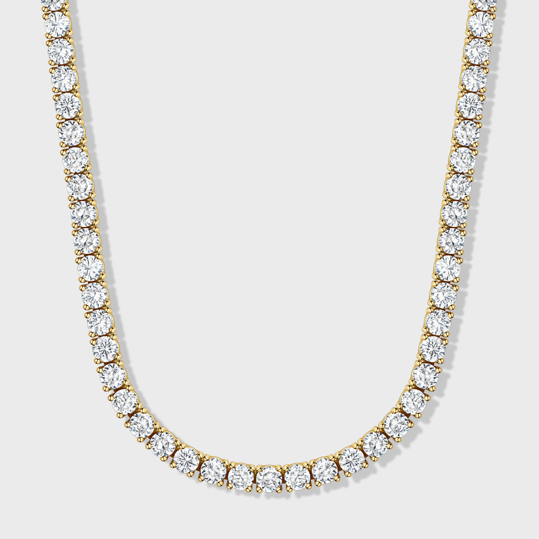 Gold 5mm Women's Tennis Necklace