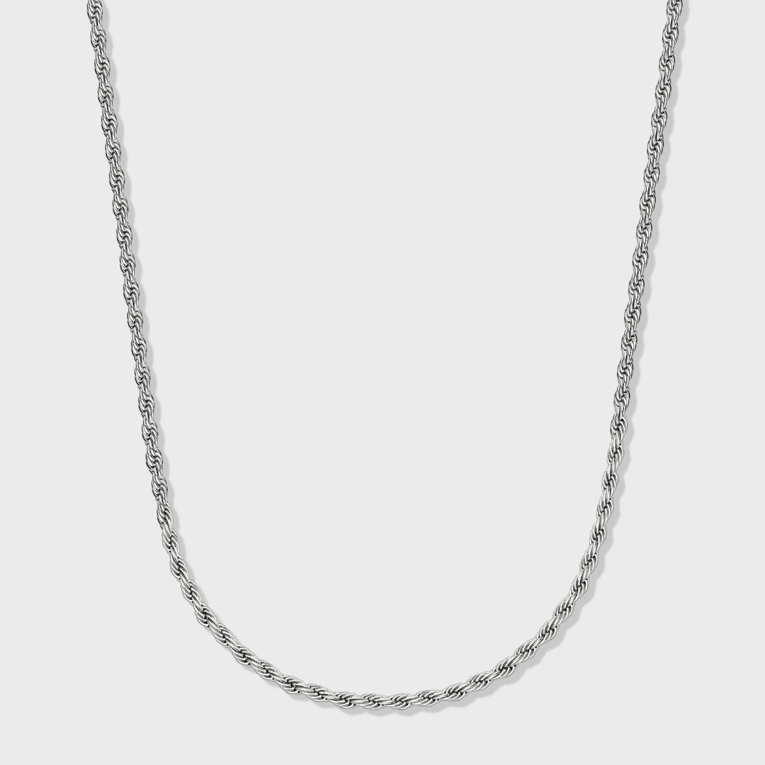 2mm Silver Rope Chain for Women