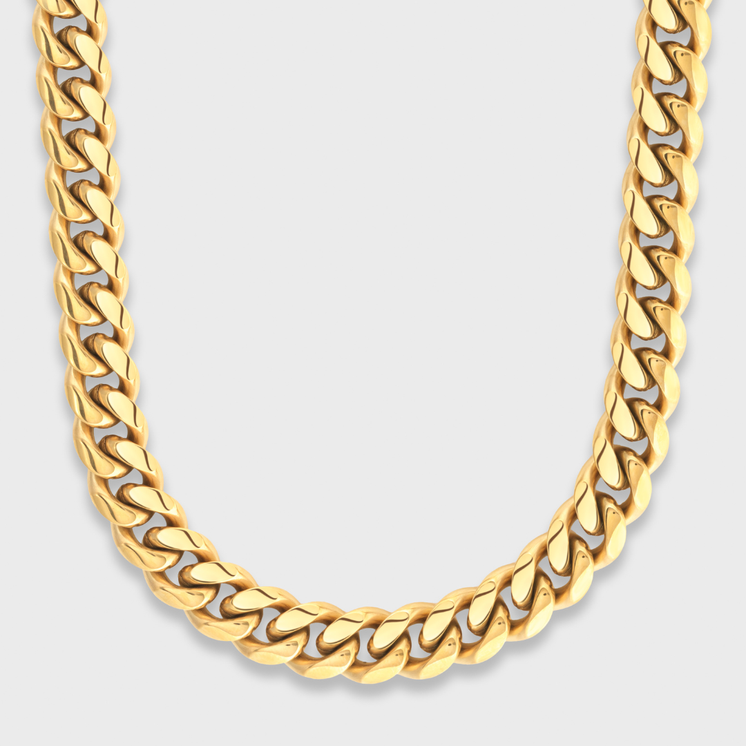 10mm Gold Cuban Link Chain for Men