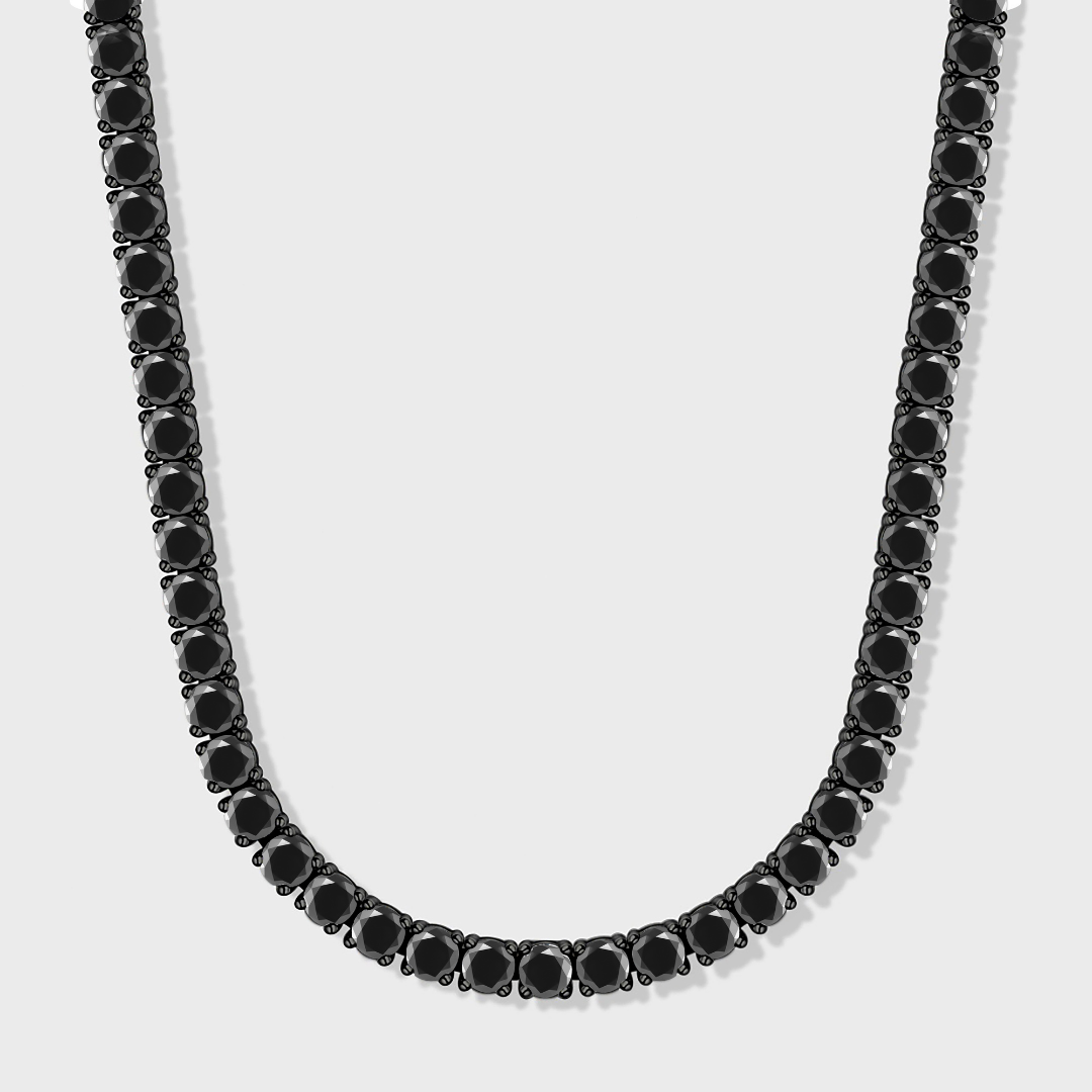 Black 4mm Tennis Chain for Men