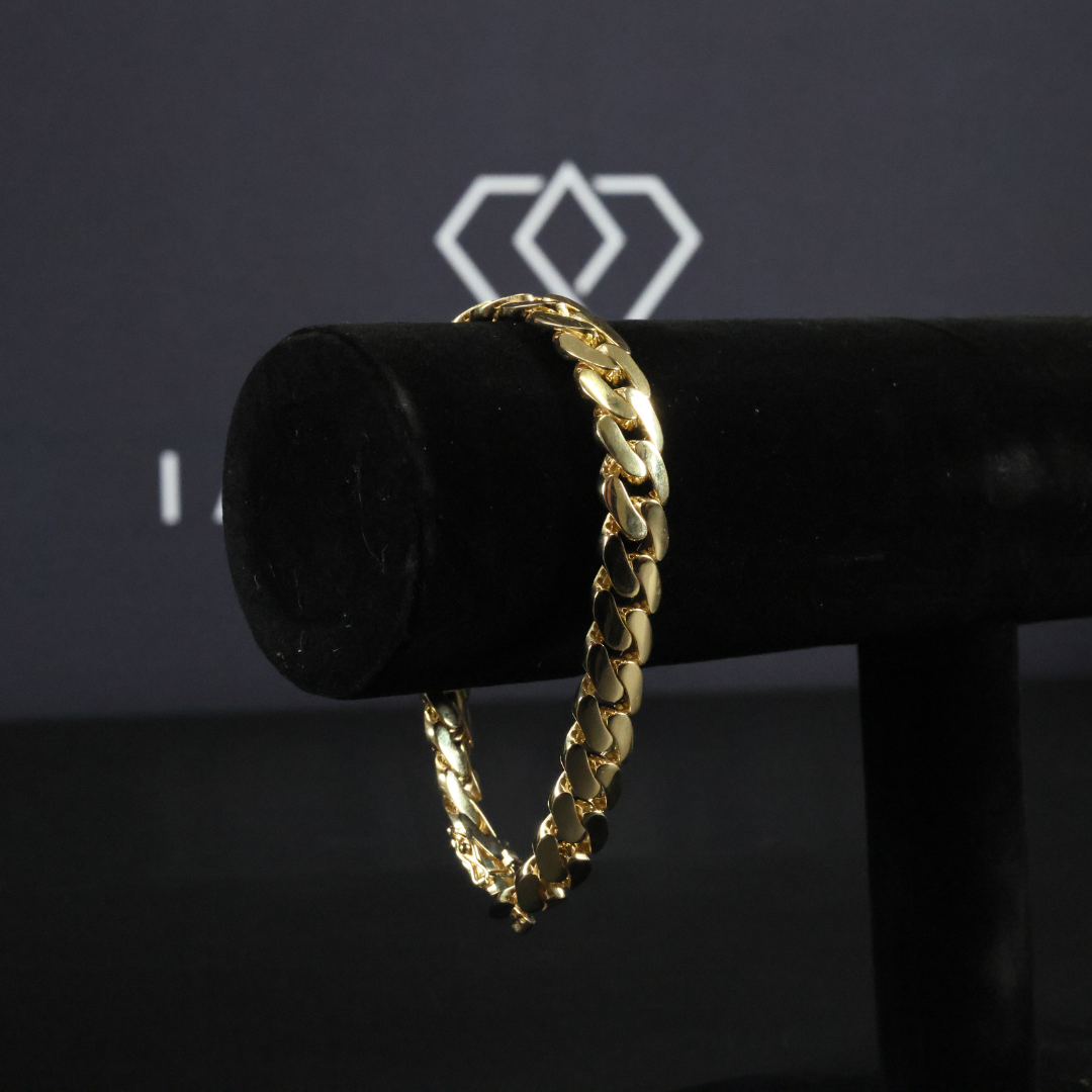 12mm Miami Cuban Link Bracelet in Solid Gold