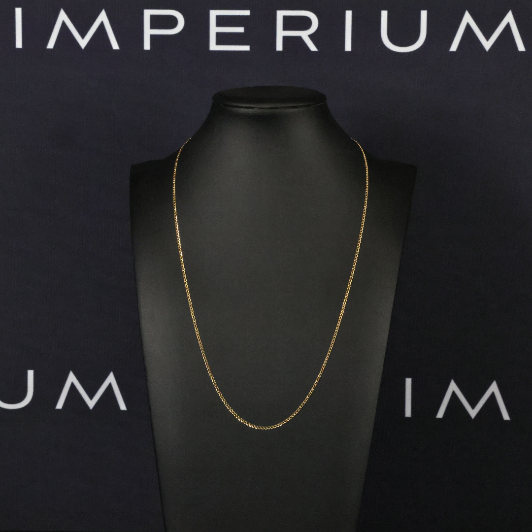 1.5mm Italian Gold Curb Chain Necklace