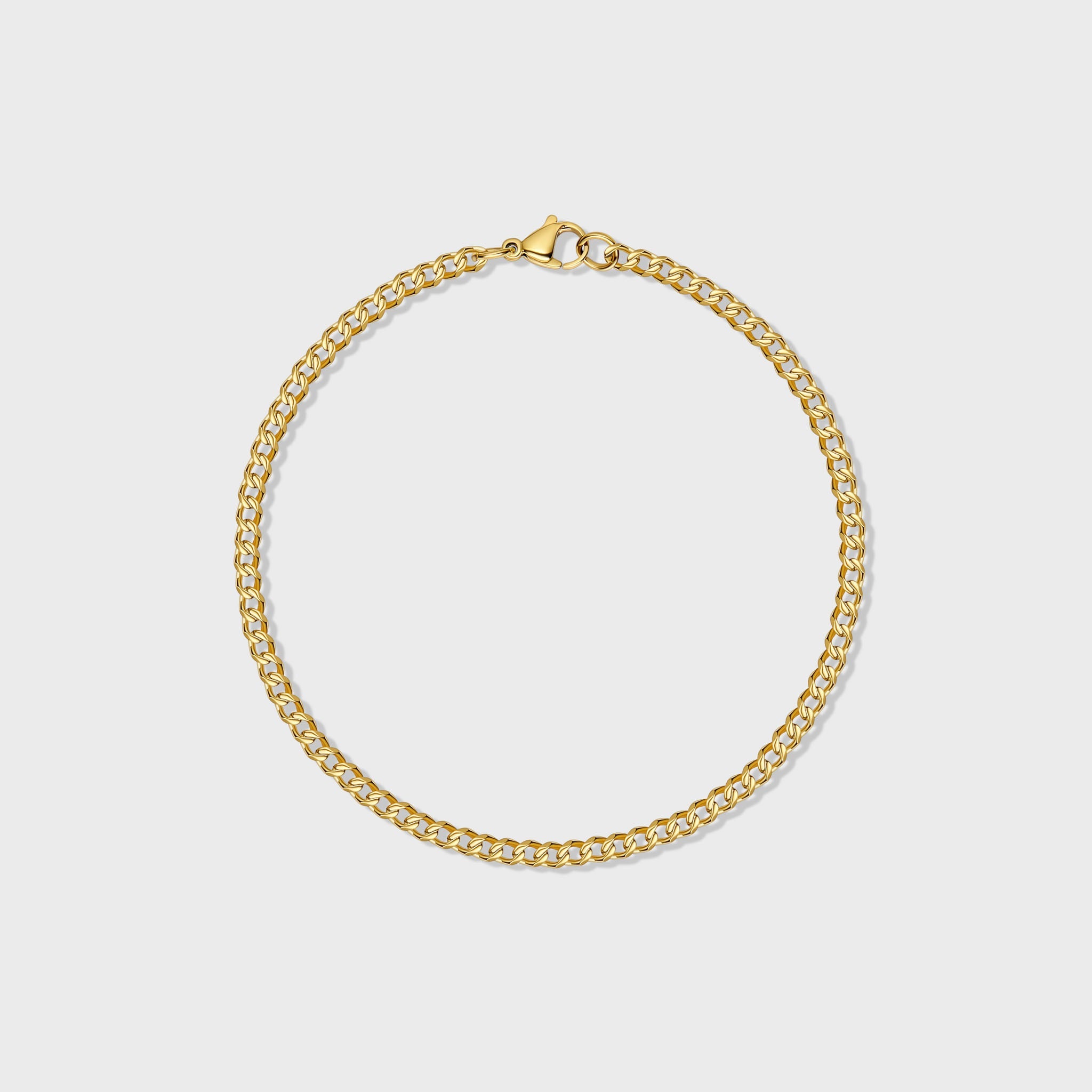 Gold Micro Cuban Chain Bracelet for Women