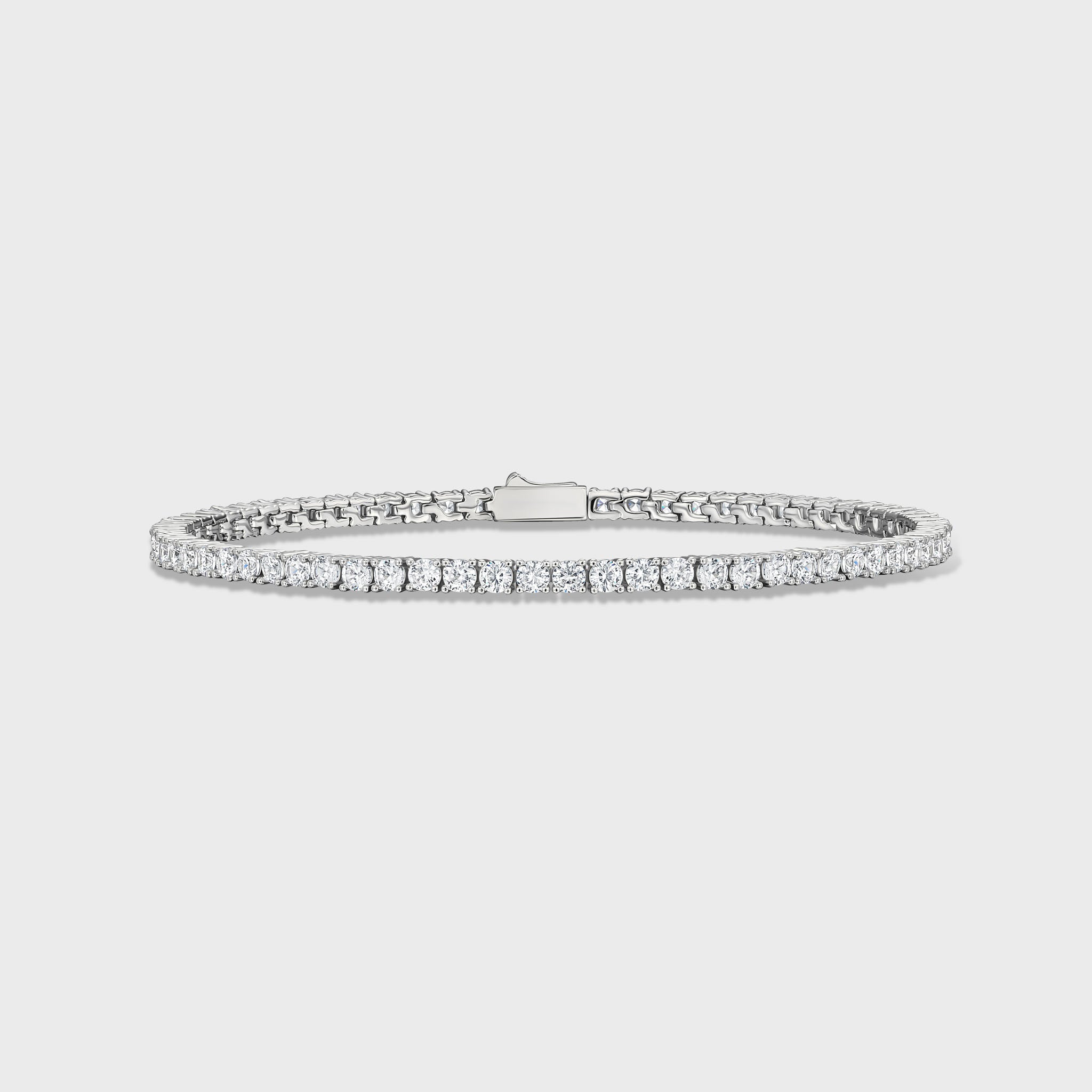 3mm Silver Tennis Bracelet – Elegant Jewelry