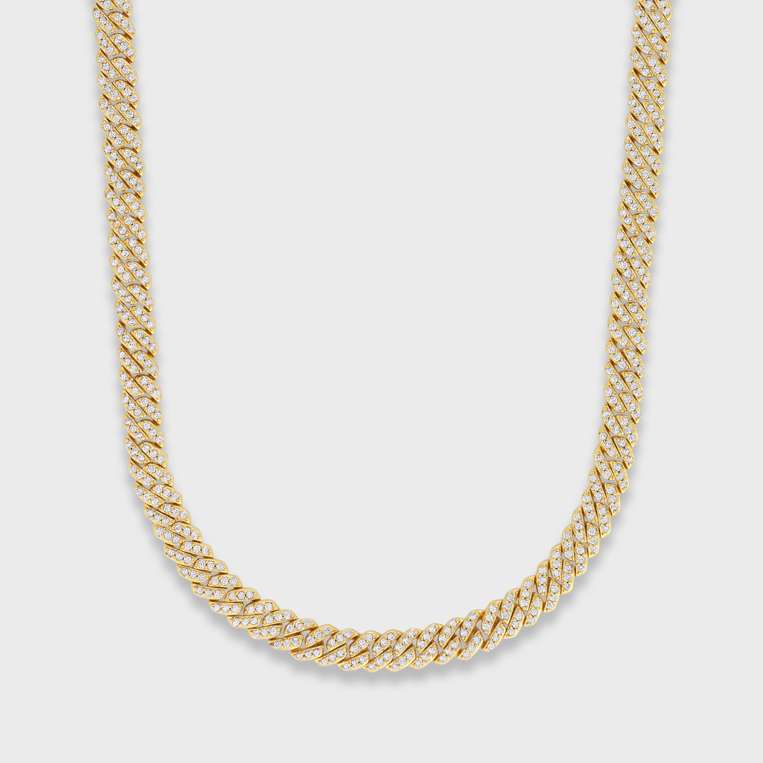 6mm Gold Iced Cuban Chain Necklace