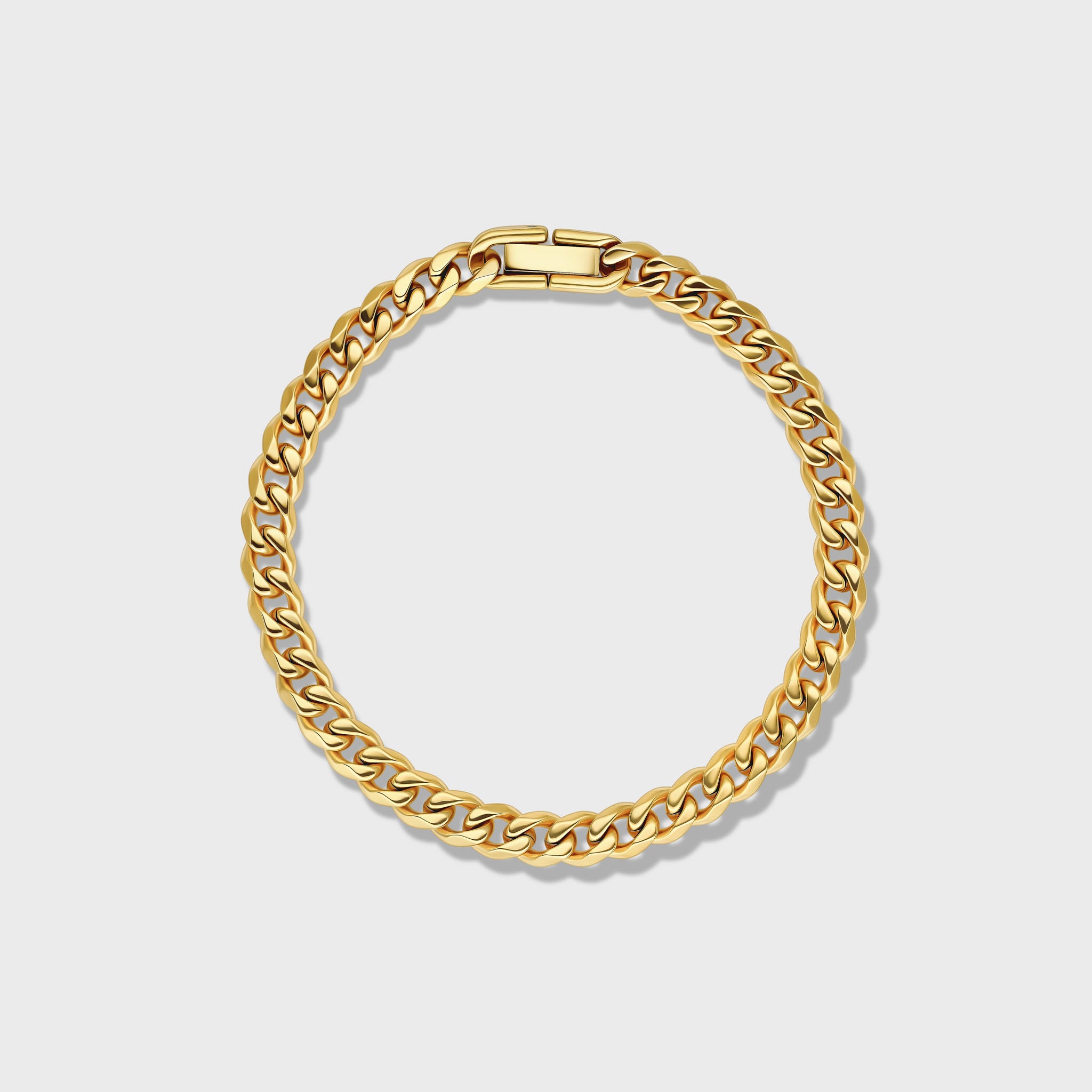 5mm Gold Cuban Link Bracelet for Men