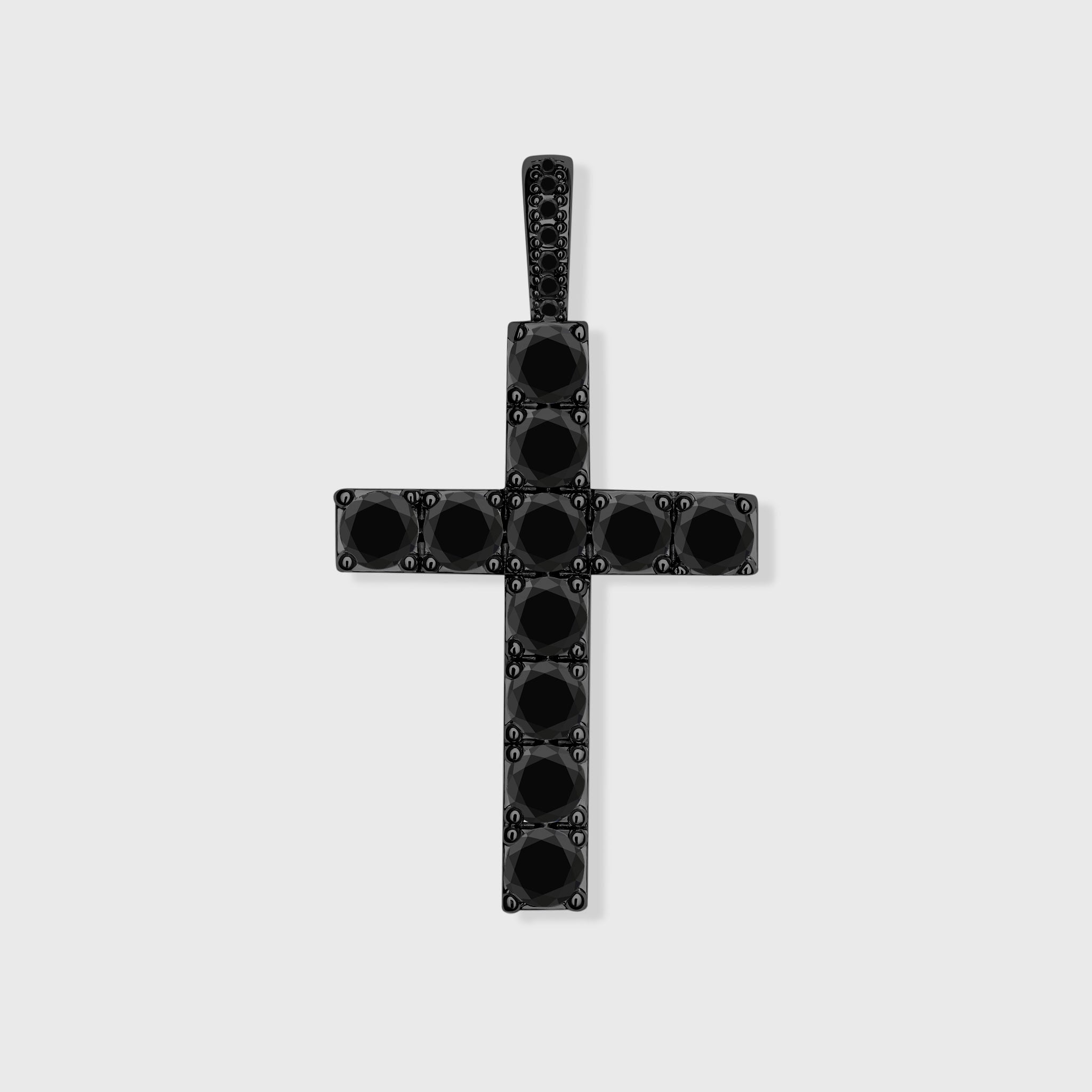 Black Cross Pendant Necklace