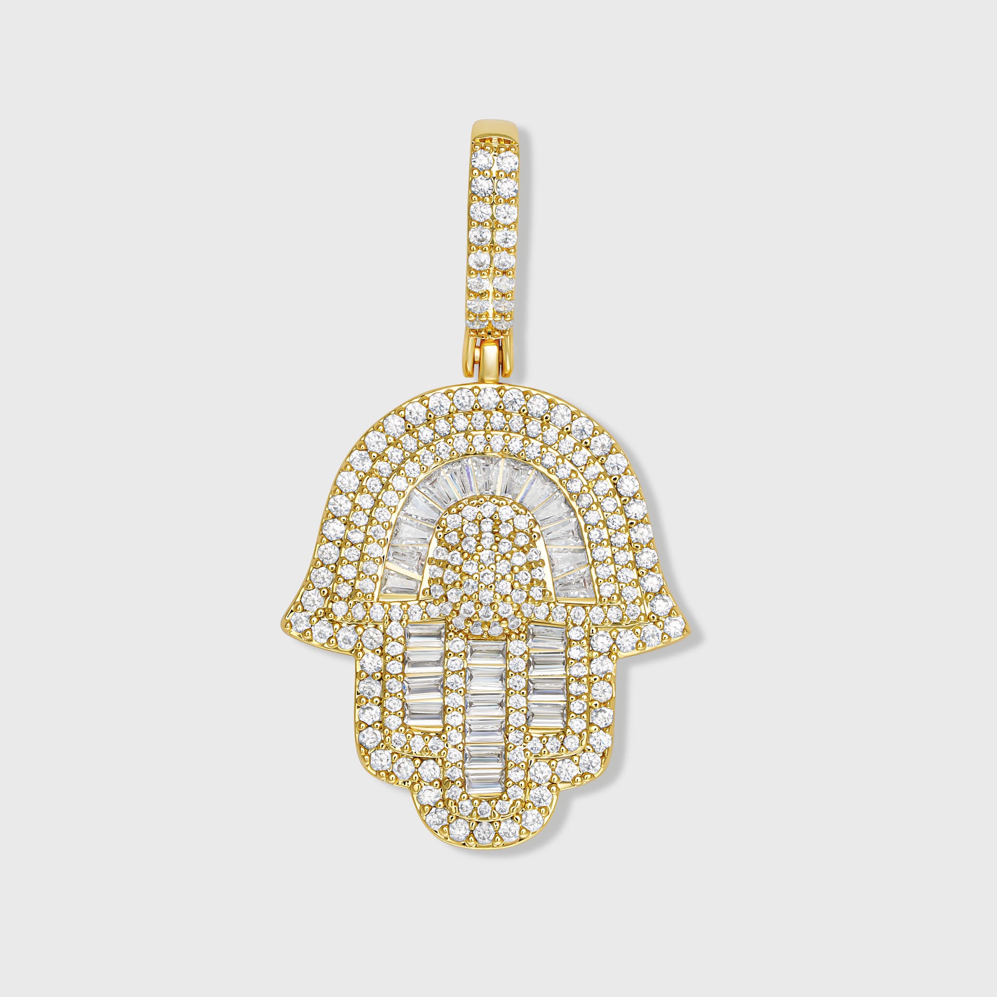 Gold Hamza Pendant Necklace