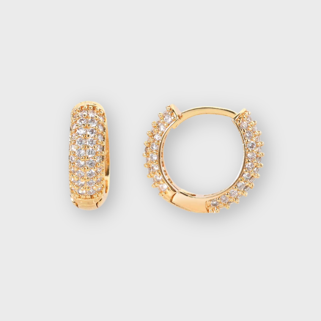 Gold Eternity Hoop Earrings for Women