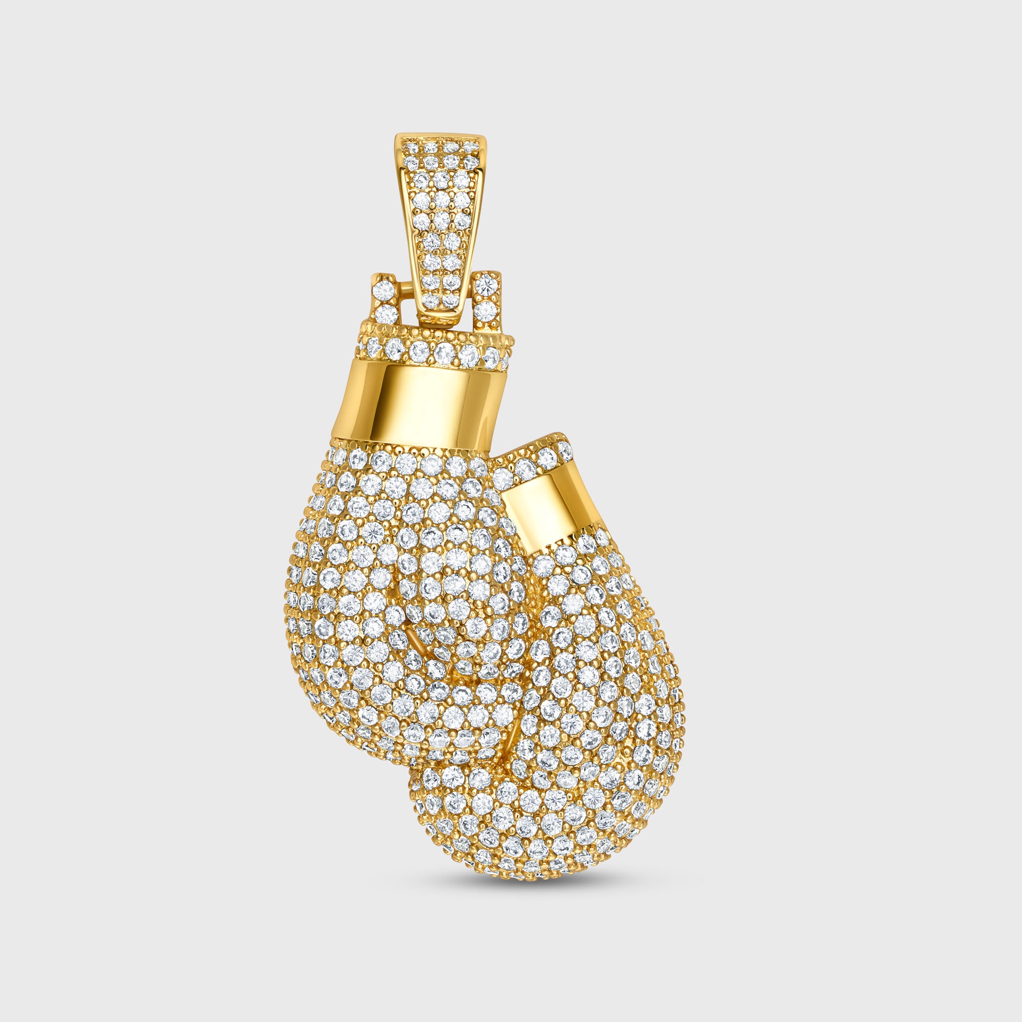 Gold Boxing Gloves Pendant Necklace