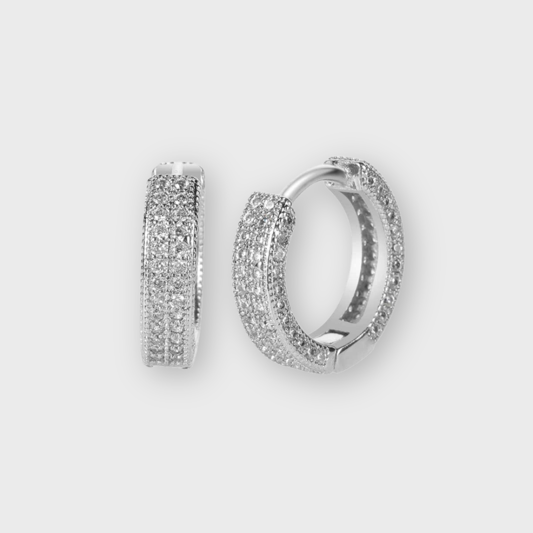 Silver Radiant Stud Earrings