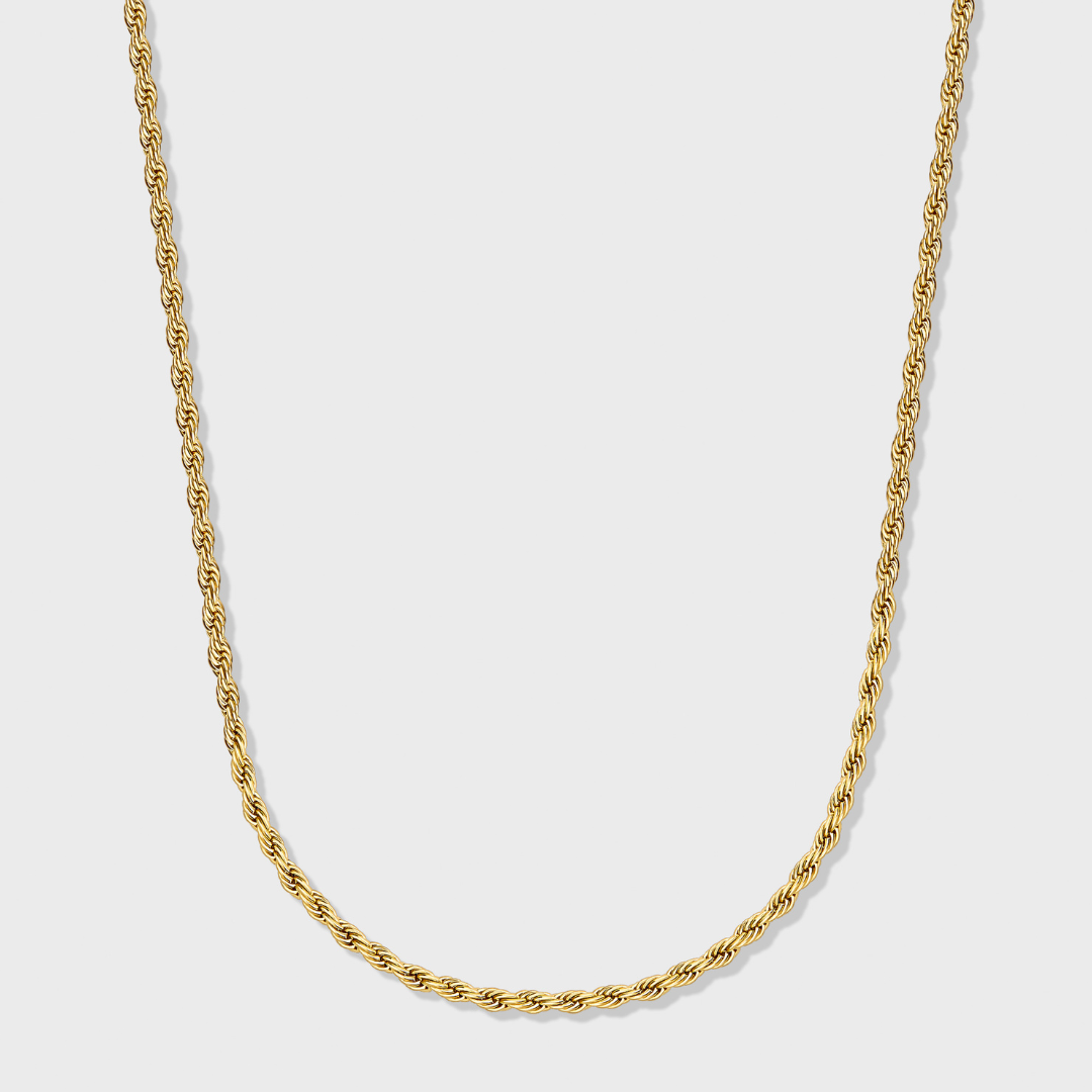 2mm Gold Rope Chain Necklace