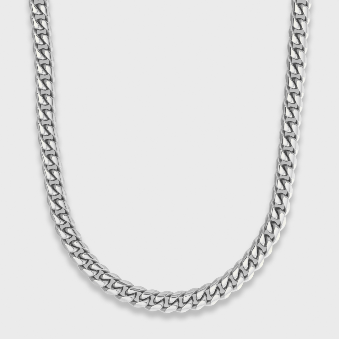 5mm Silver Cuban Link Chain for Men