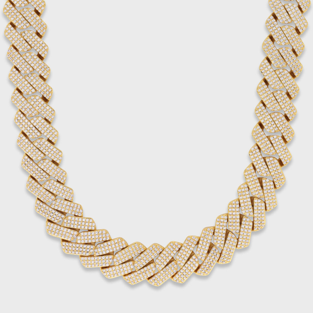 20mm Gold Iced Cuban Chain for Men