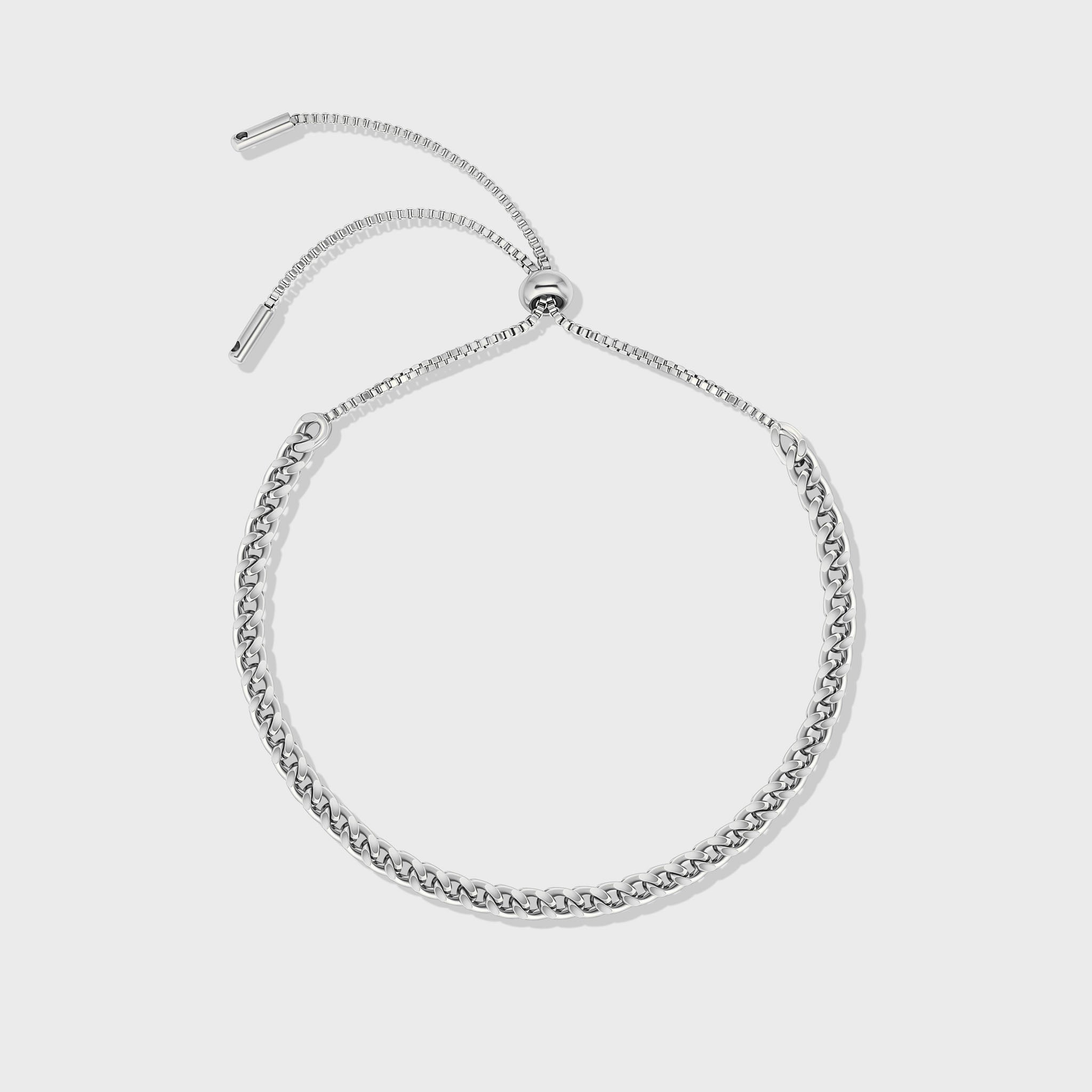 3mm Silver Franco Chain Bracelet for Men
