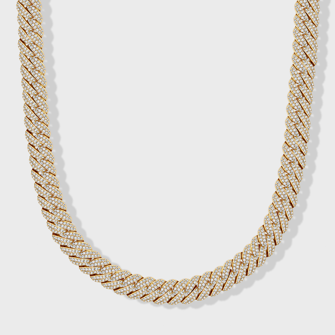 10mm Gold Cuban Chain Necklace for Men