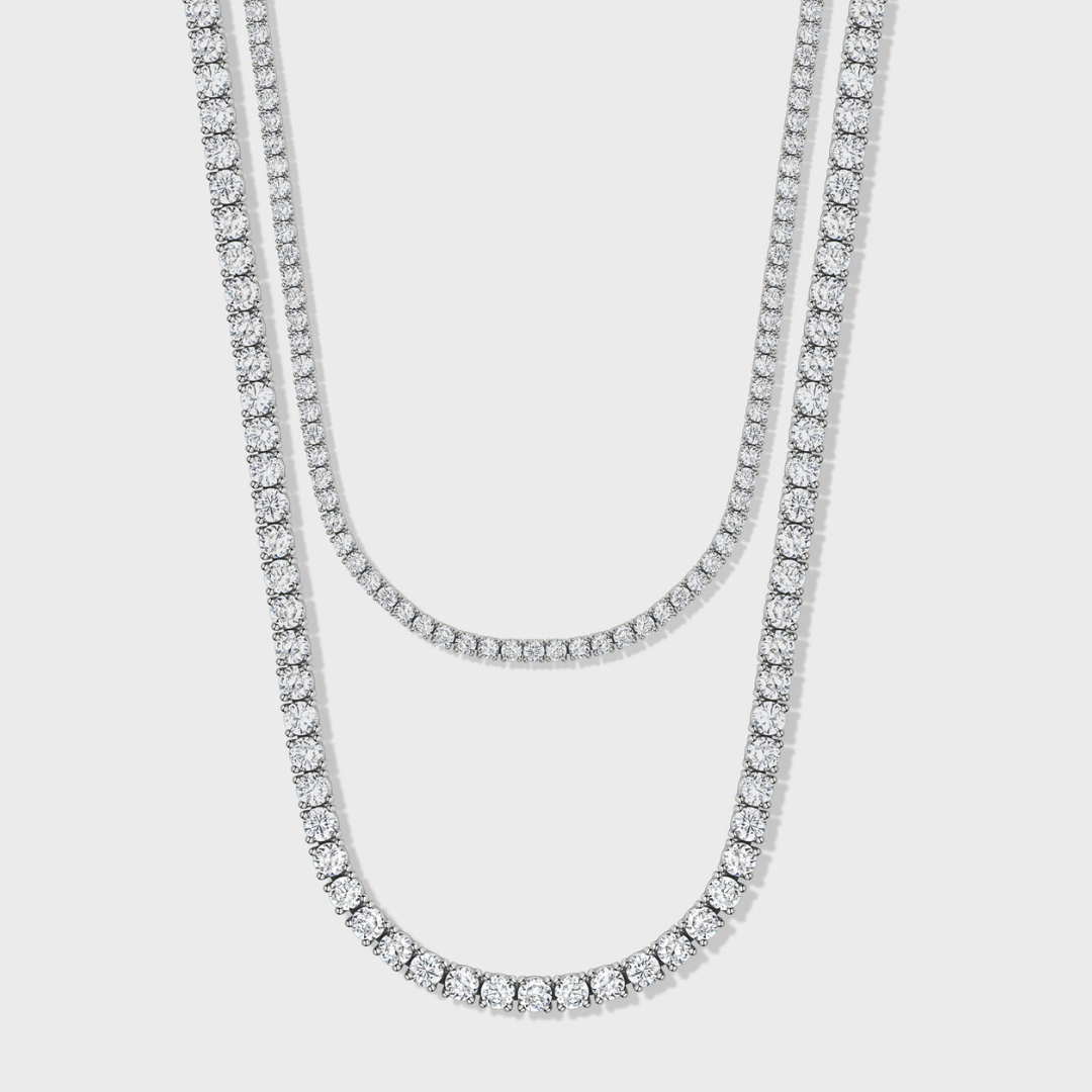 5mm & 3mm Silver Tennis Strings