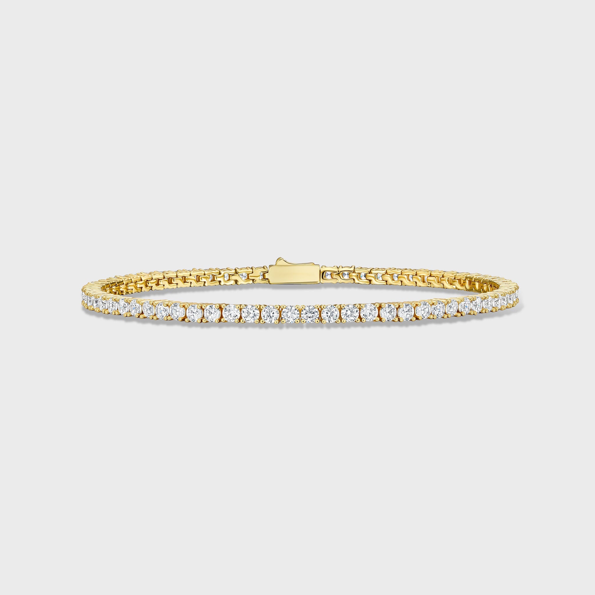 Gold 3mm Tennis Bracelet for Women